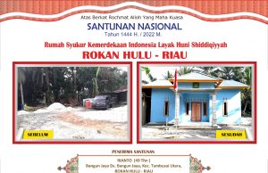 Penerima RSKILHS di Rokan Hulu Ini Takjub Melihat Rumahnya Disulap Indah